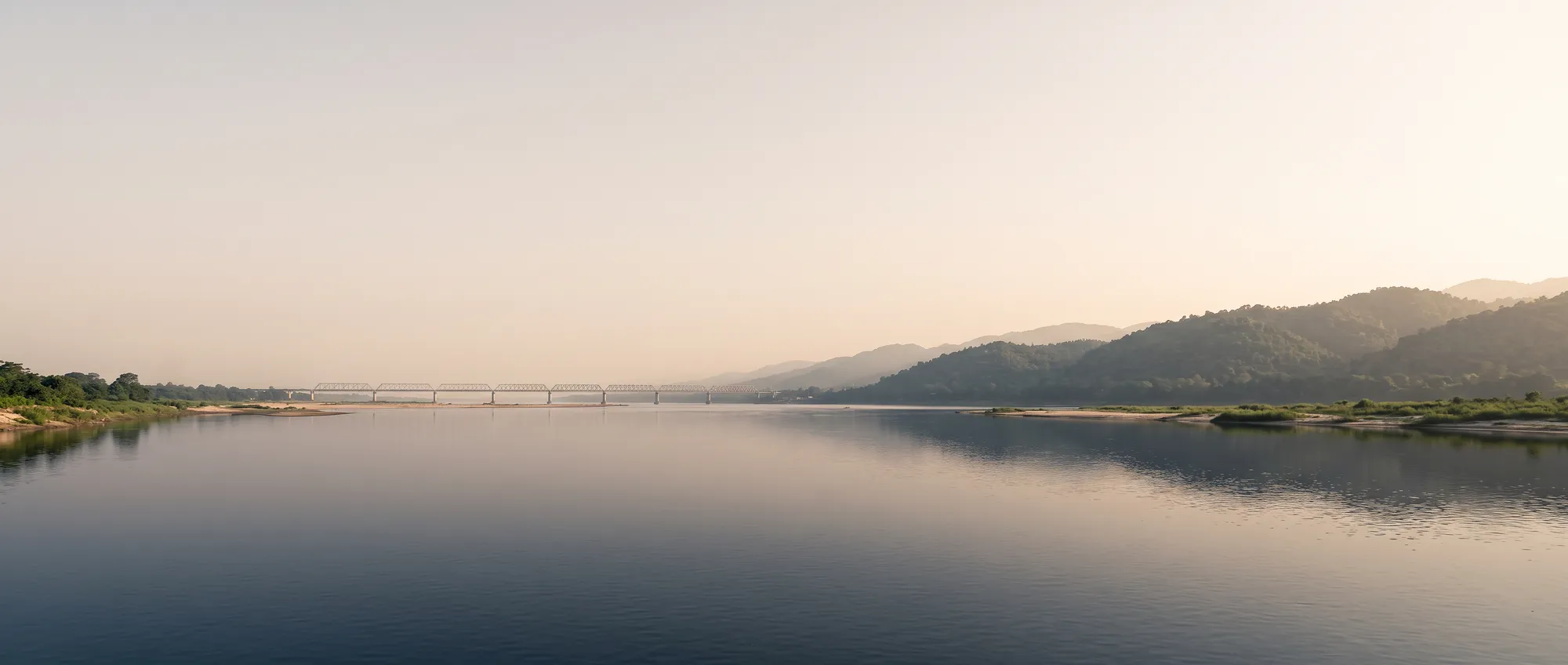 The Brahmaputra at first light, seen from Guwahati